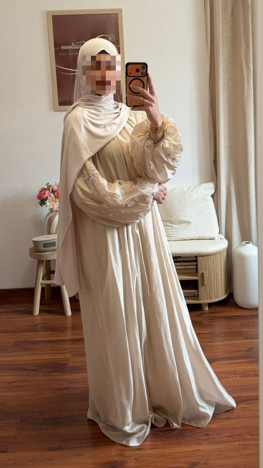 Abaya chahra beige